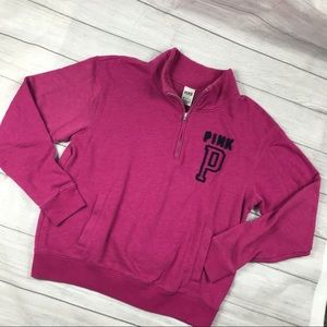 PINK By Victoria's Secret Partial Zip Sweatshirt Sz M